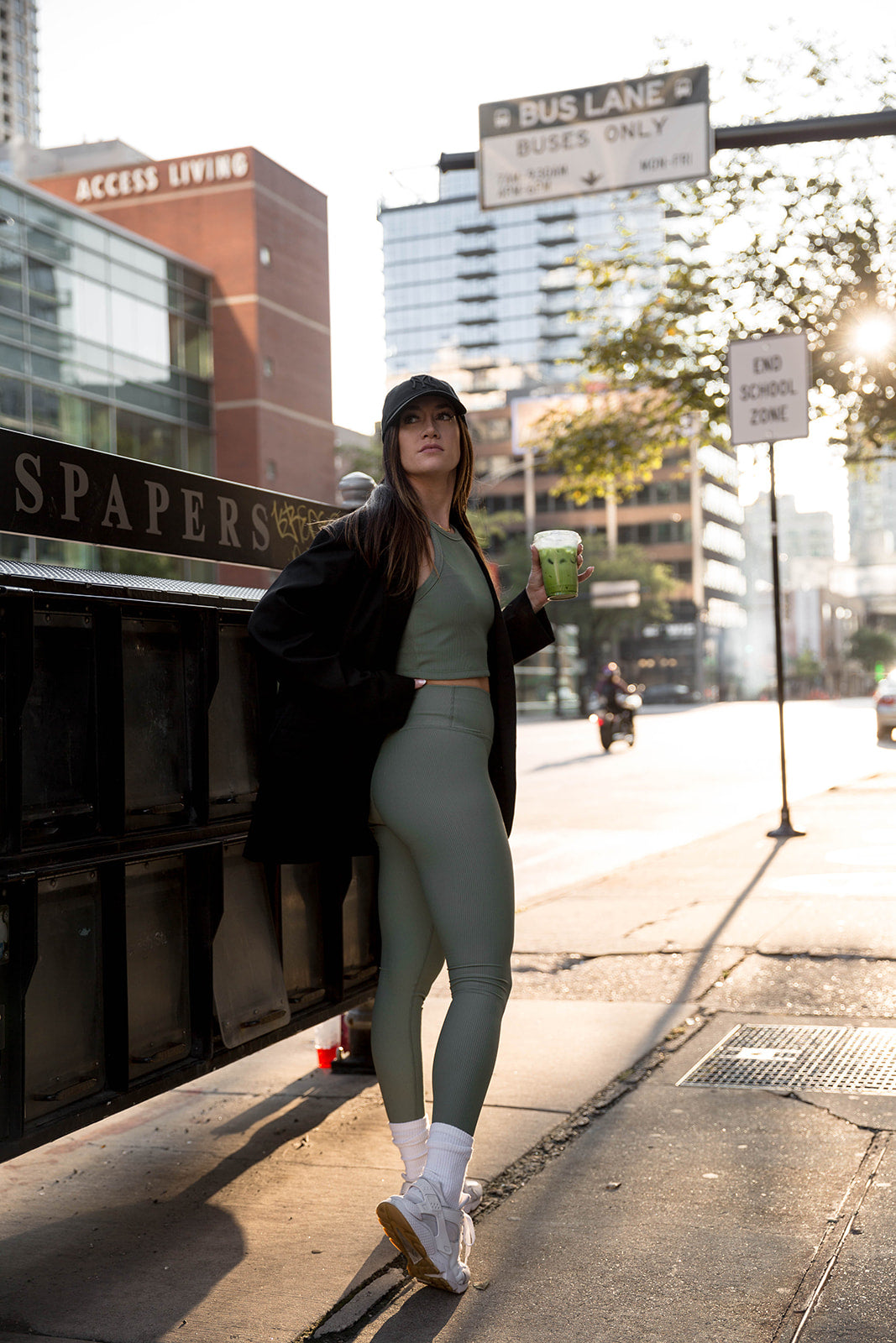 Dark Sage Rib Legging