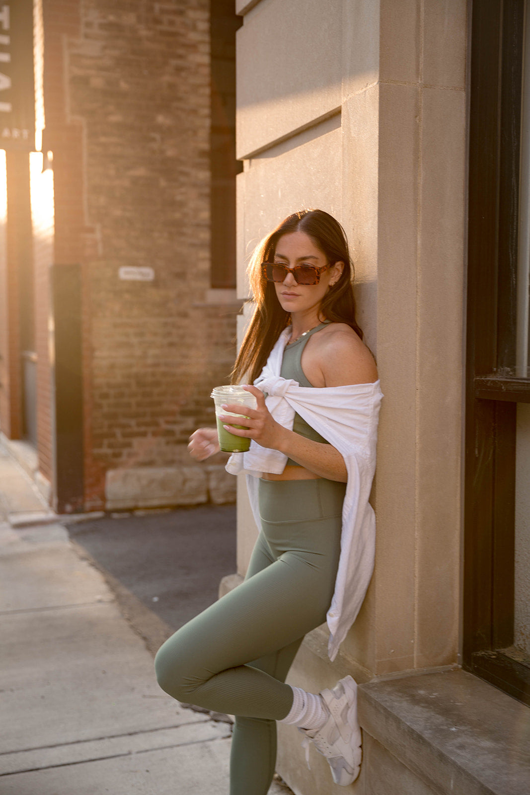 Dark Sage Rib Legging