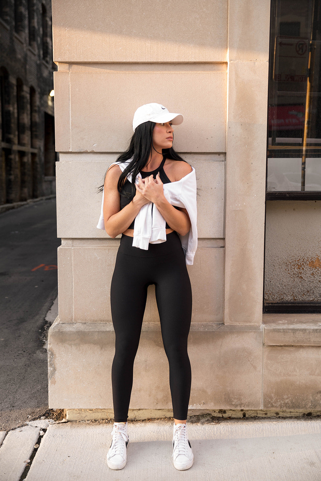 Tuxedo Black Rib Legging