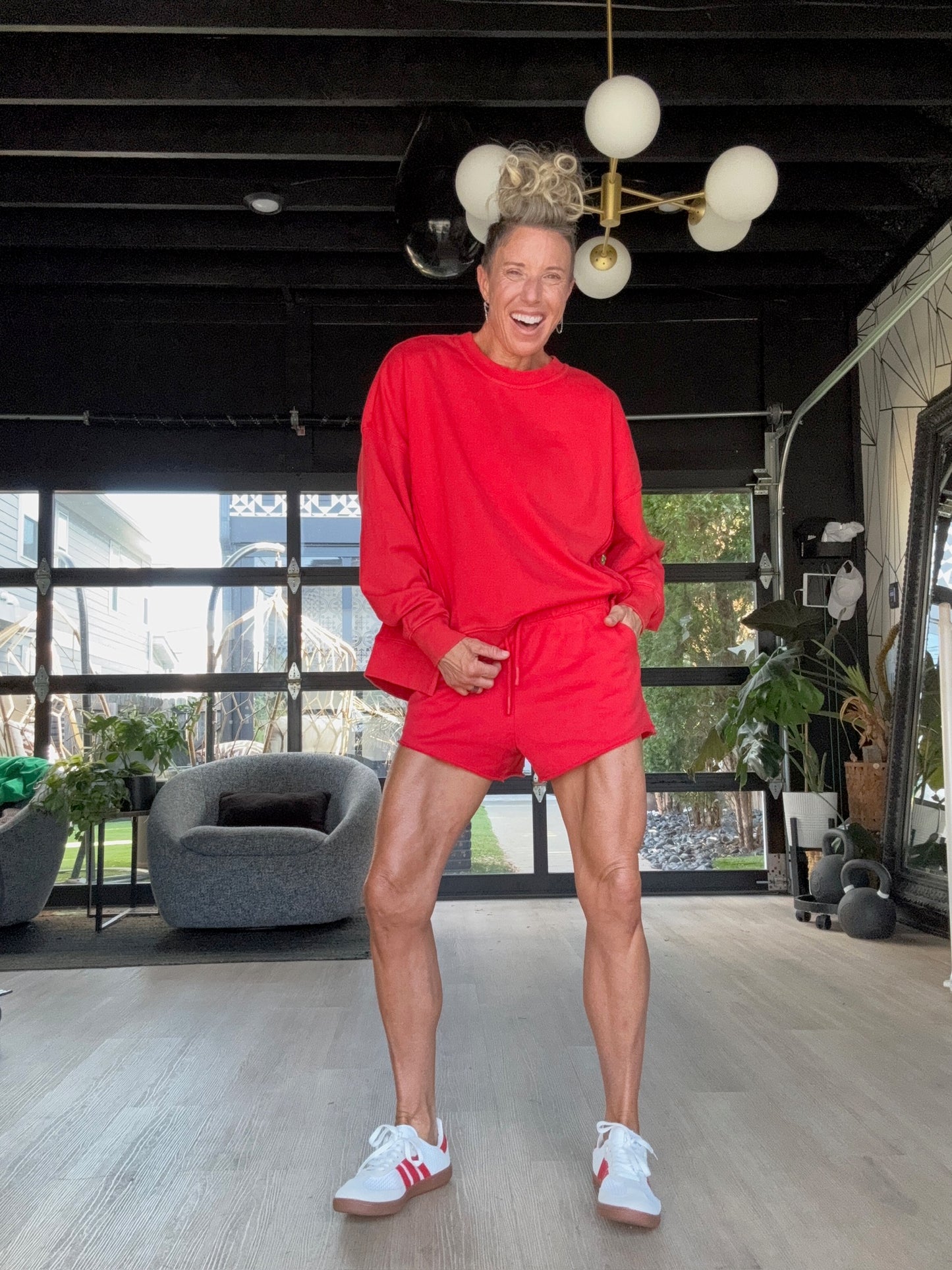 French Terry Short Cherry Red