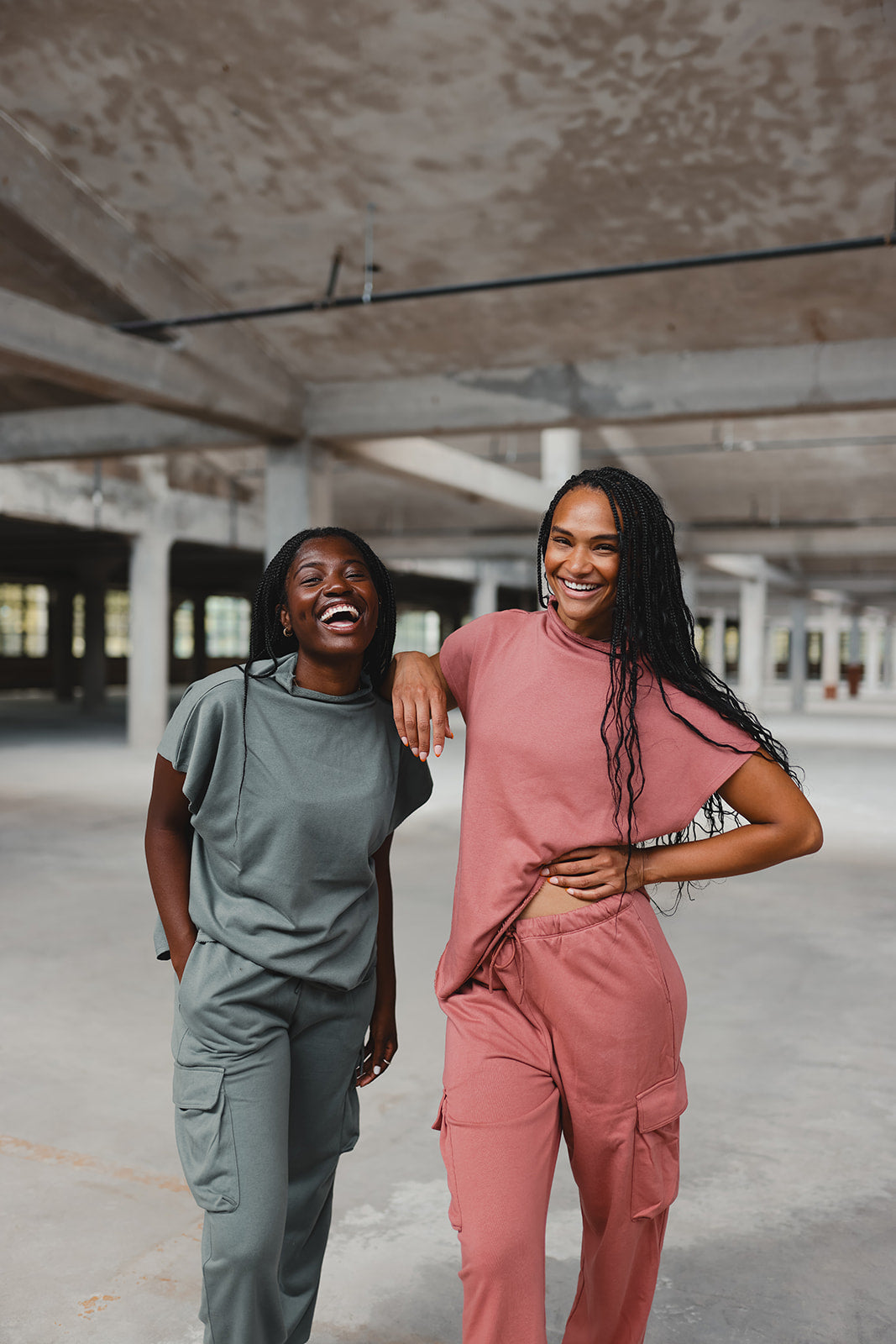 Green Smoke French Terry Mock Tee