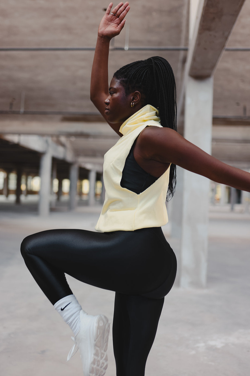 Citron Sunshine French Terry Cowl Tank