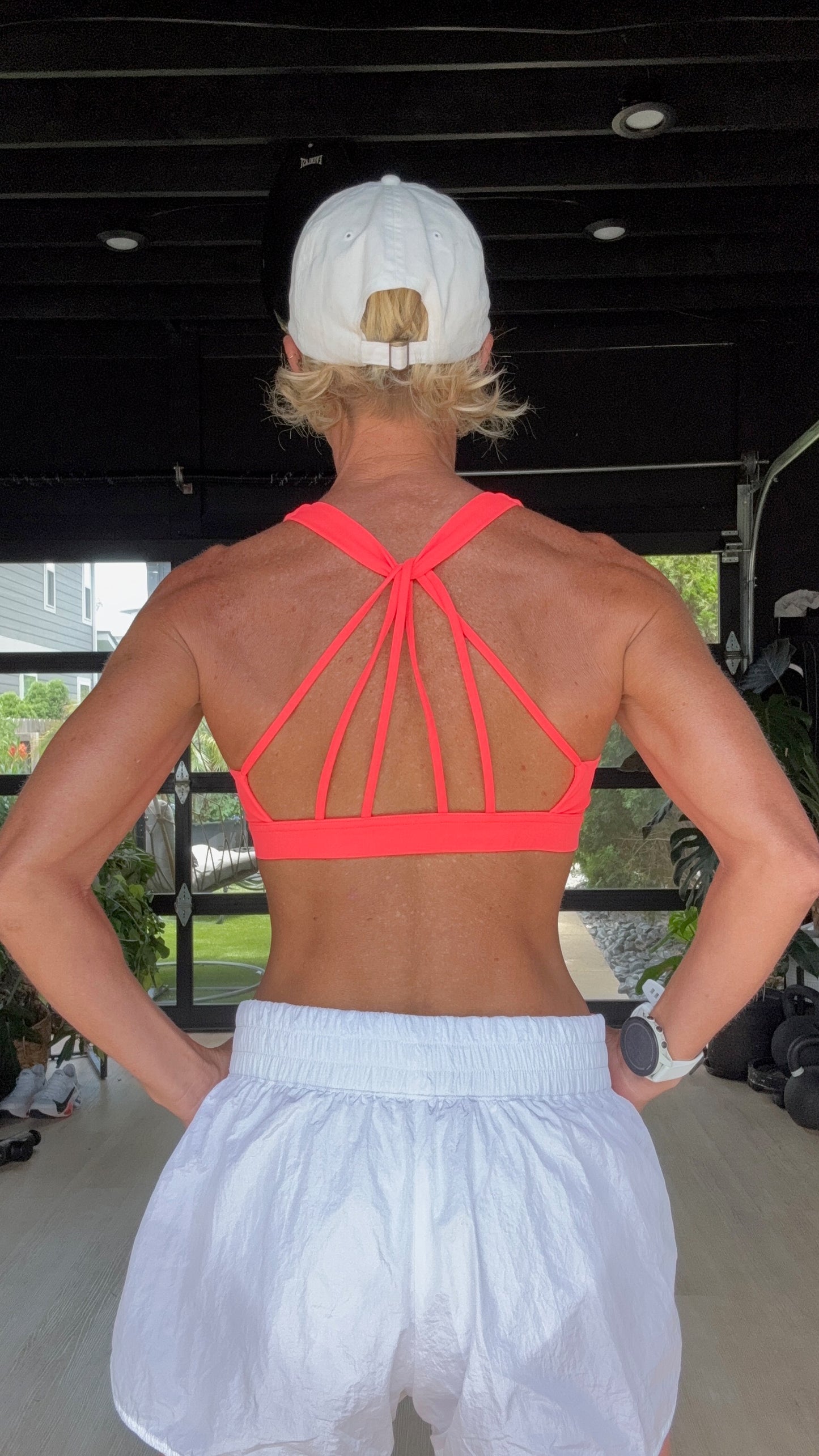 Every Day Strappy Bra - Coral Punch