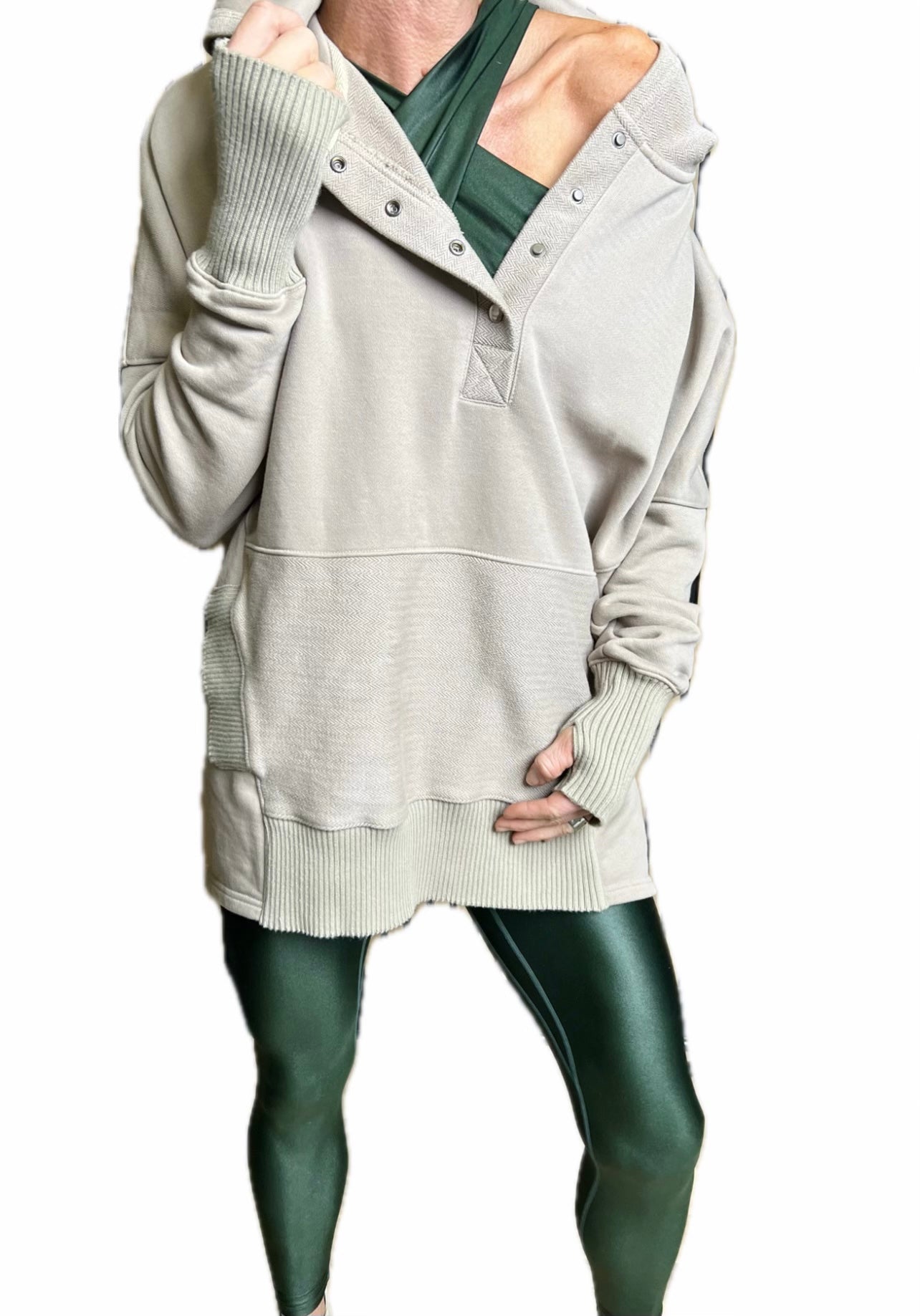 Tan Premium Terry Oversized Hoodie
