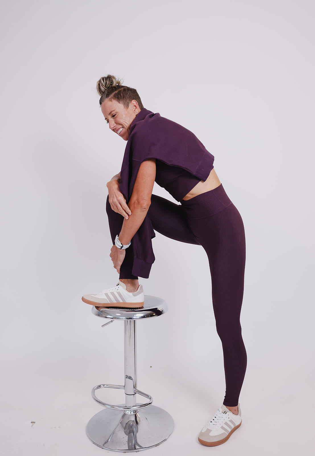 Plum Rib Legging