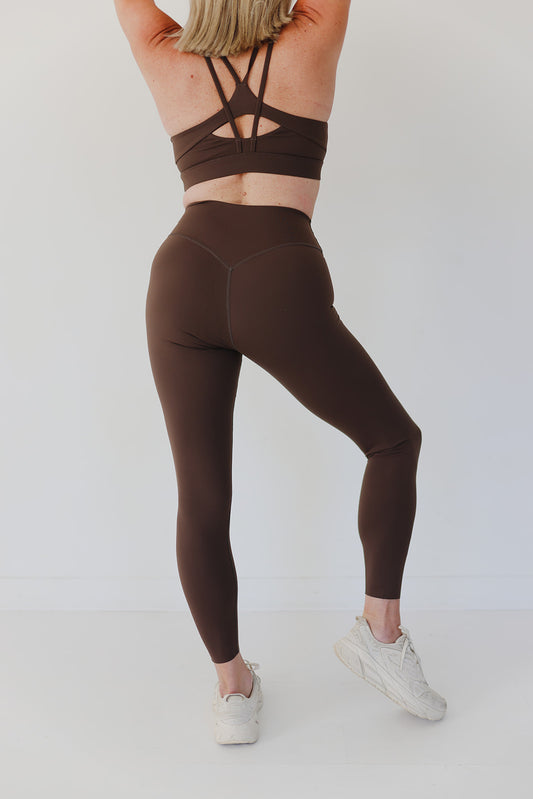 Motion Play Matte Legging in Chocolate