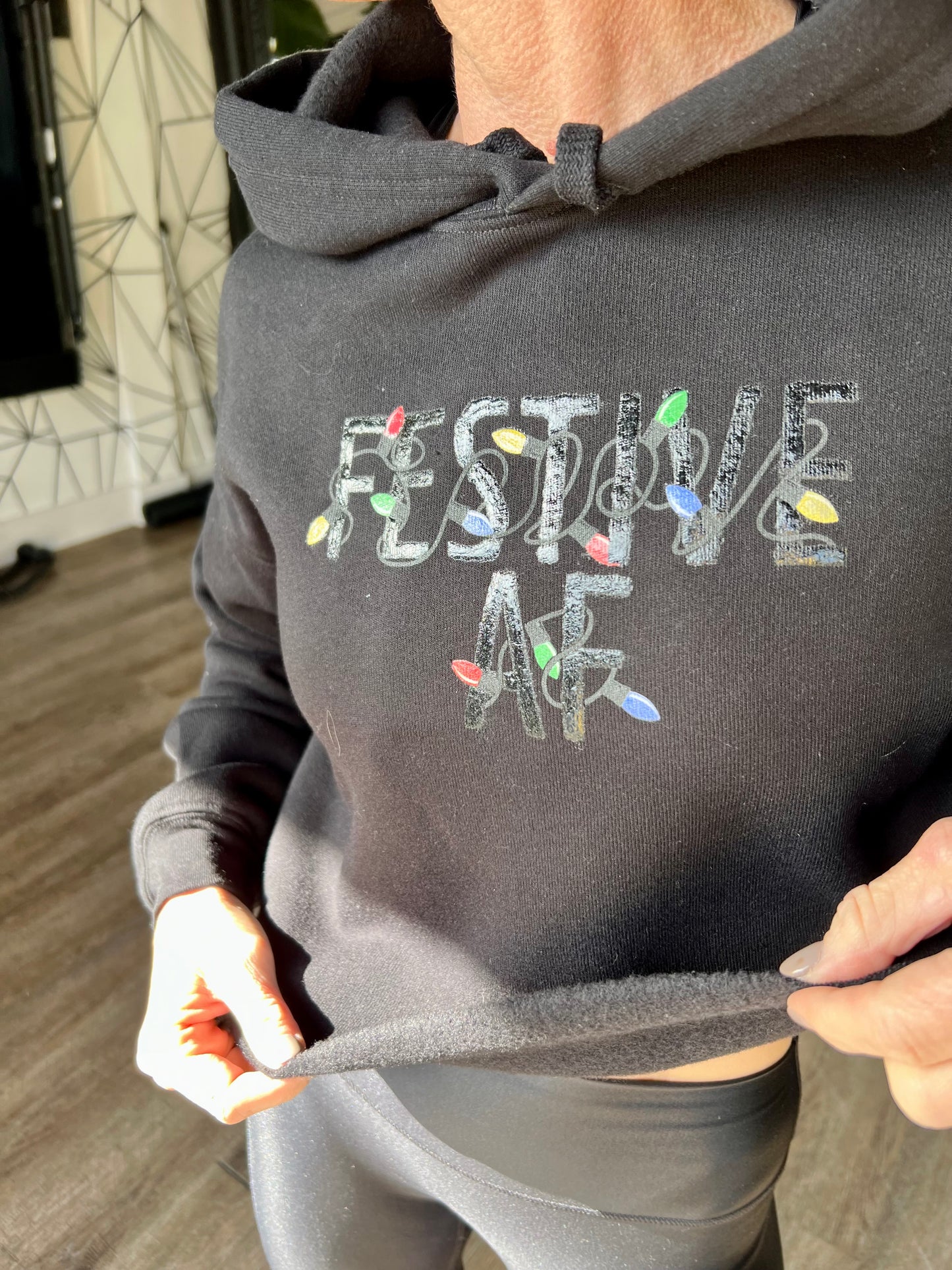 Cropped Hoodie: Festive AF