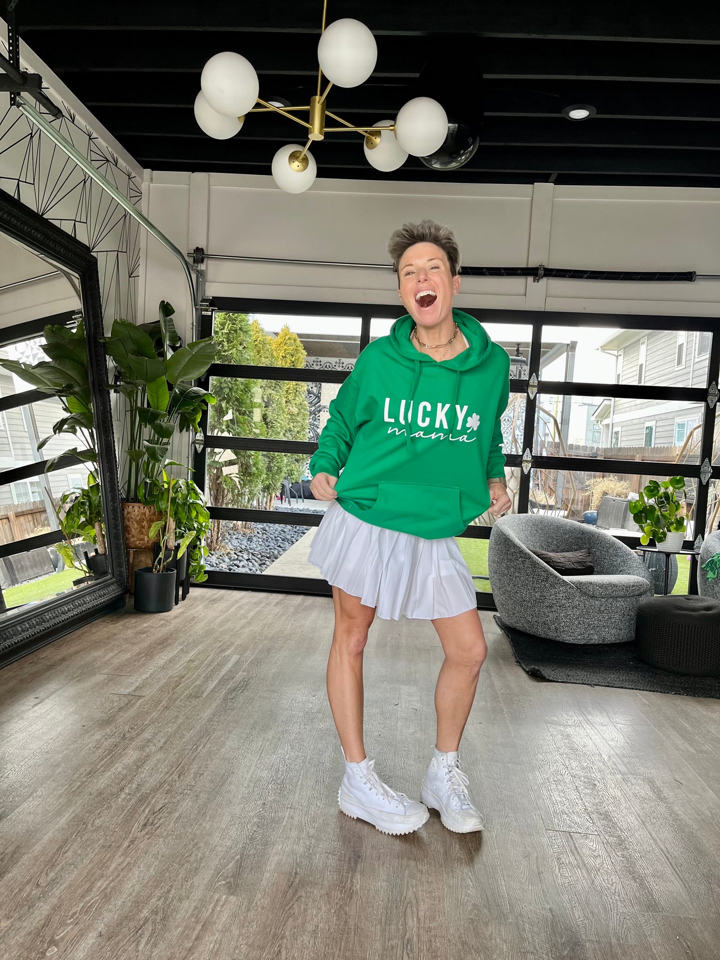 Lucky Mama Green Hoodie