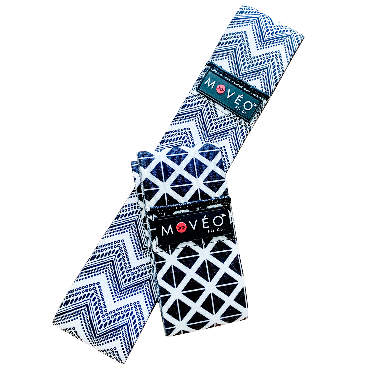 Bootylicious Black and White Fabric Resistance Bands - Set of 2