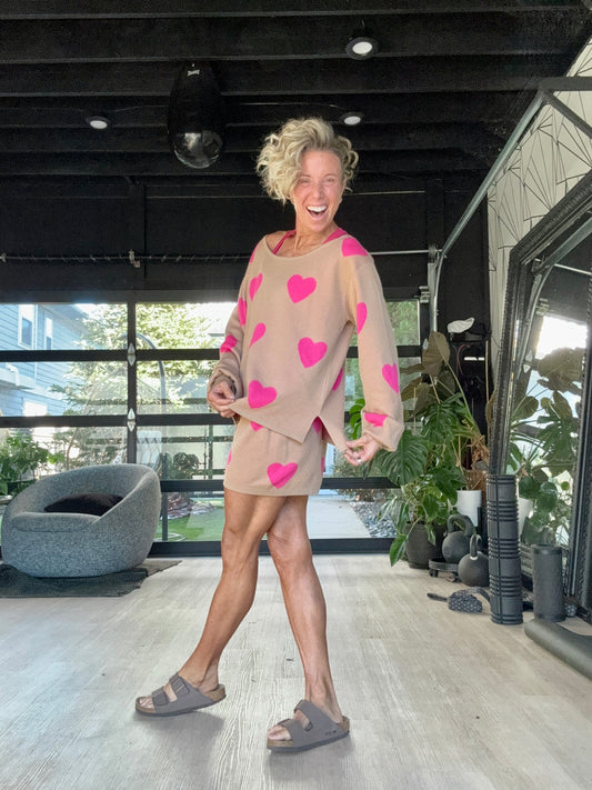 Sweater Long Sleeve Hearts