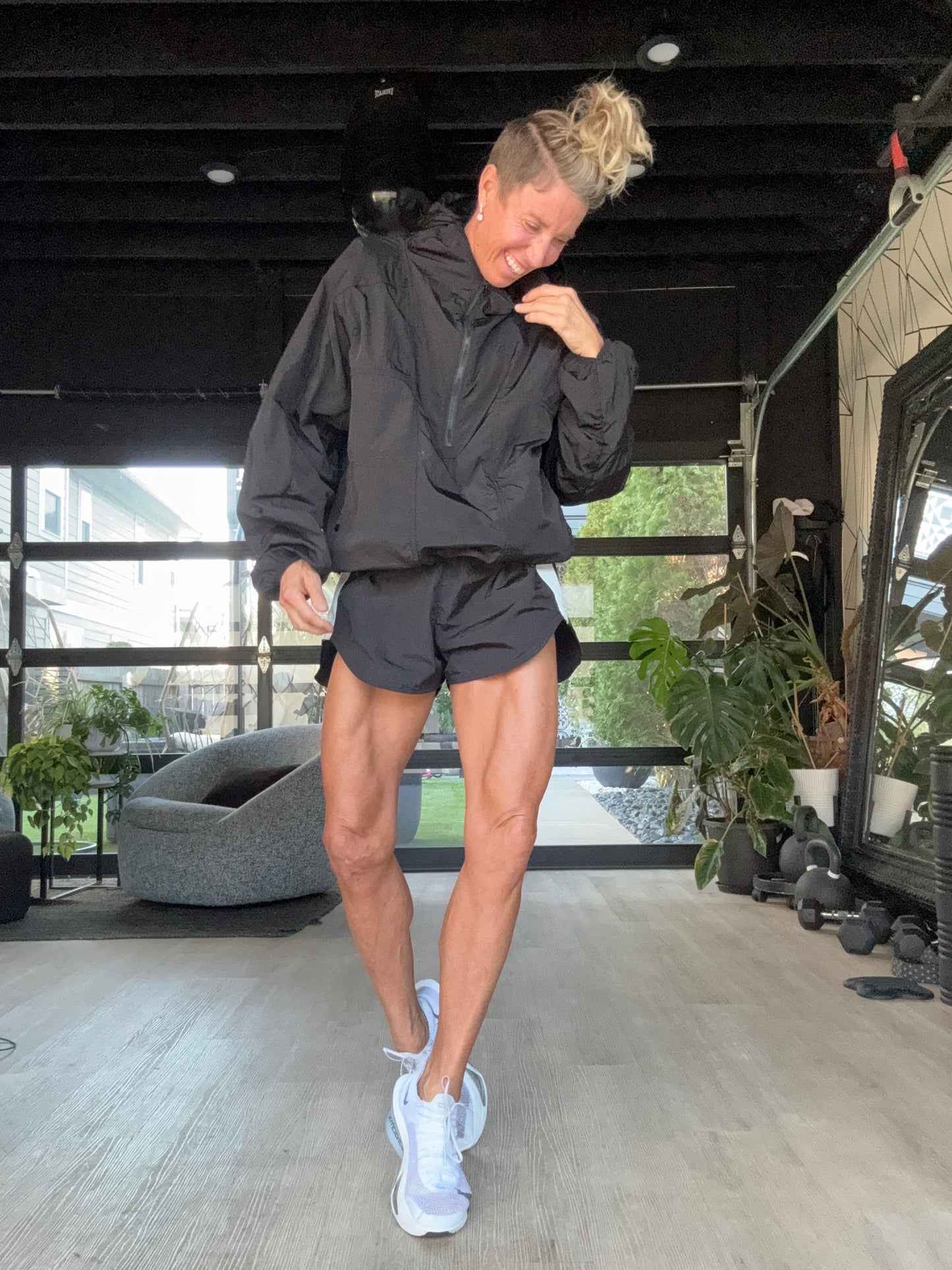 Retro Track Short Black