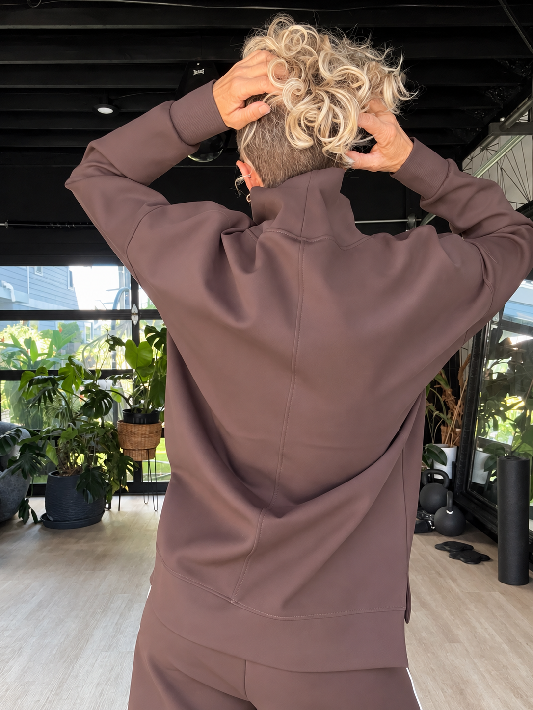 Spacer Funnel Neck Tunic Espresso