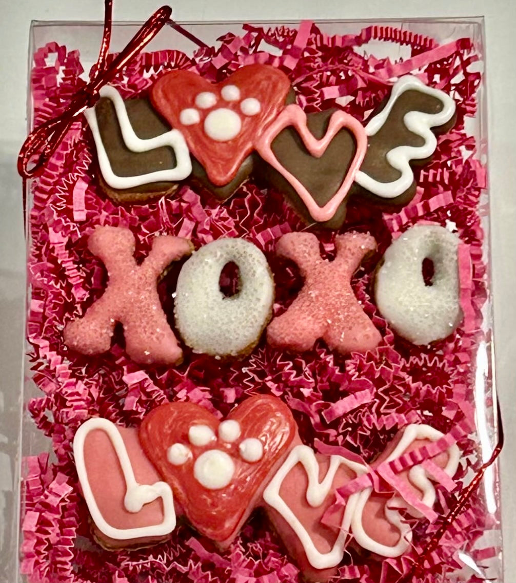 Valentines LOVE Dog Cookies