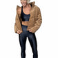 Corduroy Puffer Jacket - Camel by