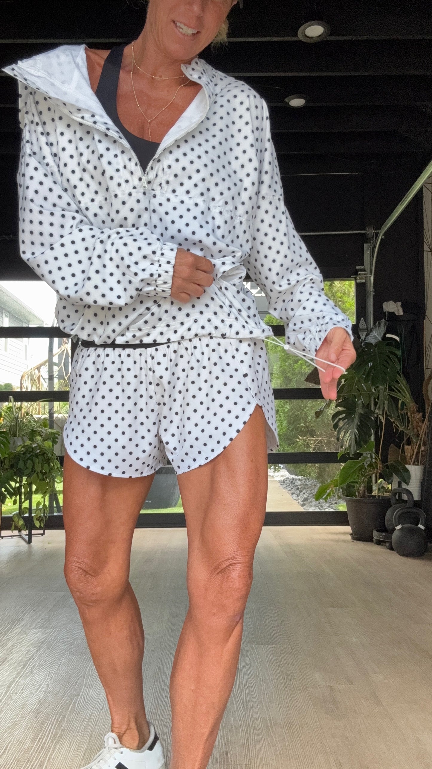 Lightweight Pullover Jacket - Polka Dot