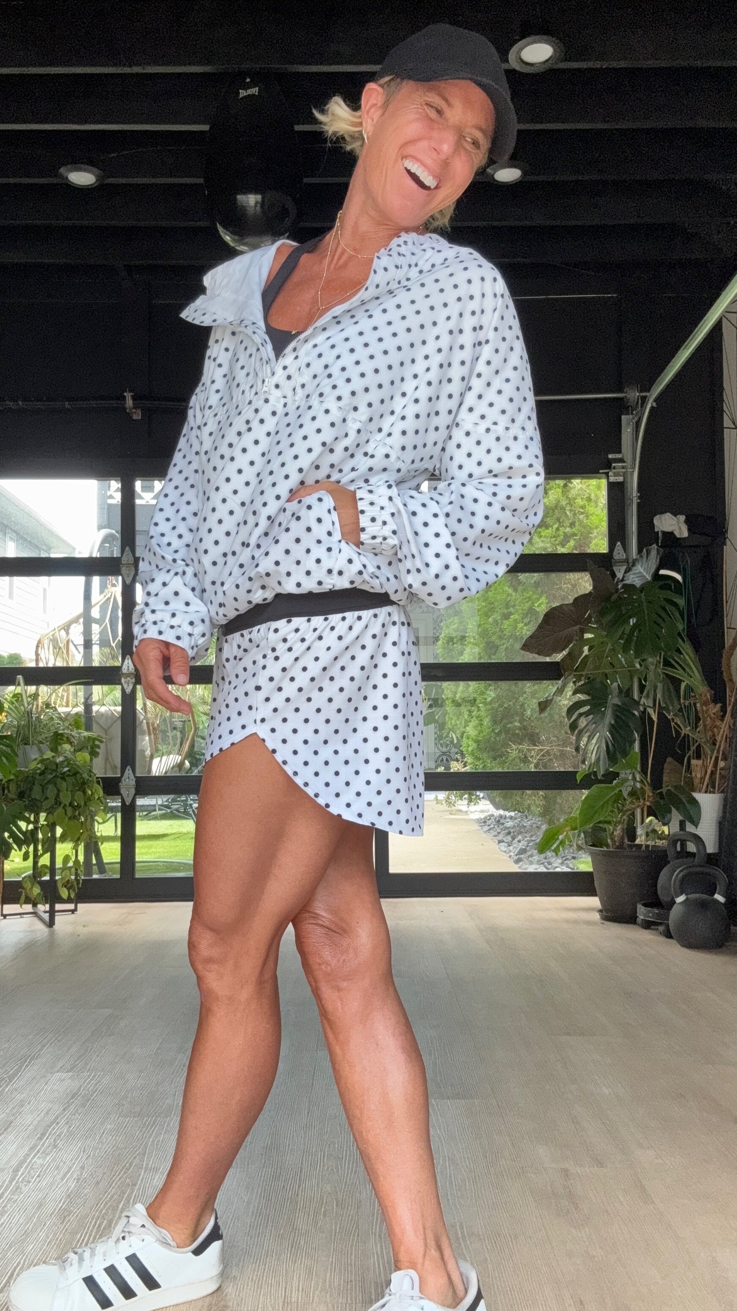 Lightweight Pullover Jacket - Polka Dot