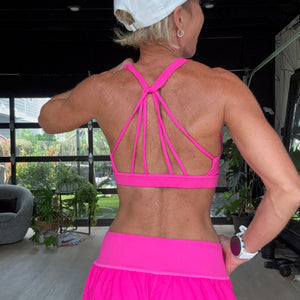 Every Day Strappy Bra - Bright Pink