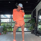 Mid Rise Run Short Neon Tangerine