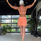 Mid Rise Run Short Neon Tangerine