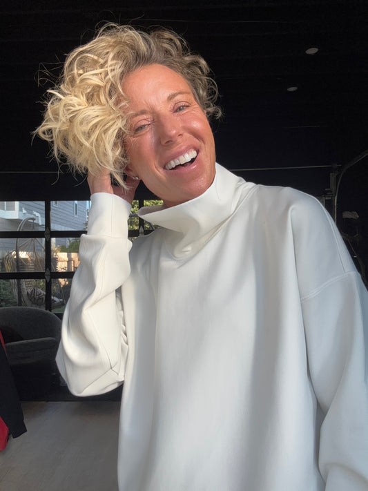 Spacer Funnel Neck Tunic White