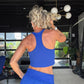 Cutout Longline Bra Top Cosmic Blue