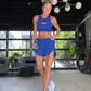 Mid Rise Run Short Cosmic Blue