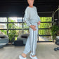 Heather Grey Stripe Sweatshirt