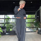 Spacer Wide Leg Pant Black Stripe