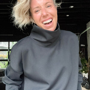 Spacer Funnel Neck Tunic Black