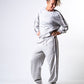 Heather Grey Stripe Jogger