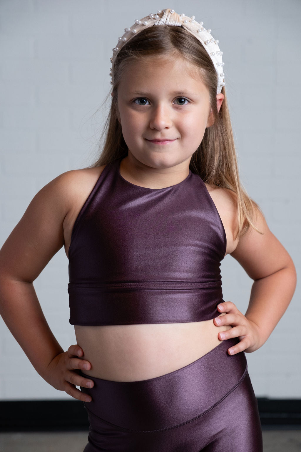 Kids Frosty Plum Get Twisted Longline Top