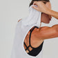 Mesh Hooded Tank White