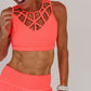 Criss Cross Bra Coral Punch