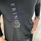 Open Back Long Sleeve Tee with Black Writing